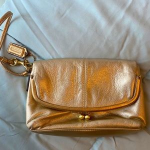 Coach leather wristlet